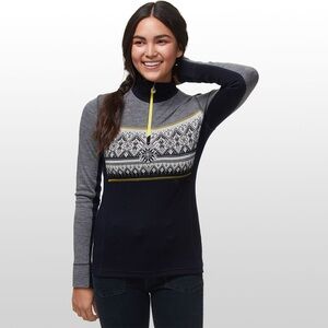 NWOT Dale Of Norway Women’s M Rondane Moritz Merino Wool Baselayer Quarter Zip